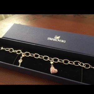 Swarovski charm bracelet with charms!